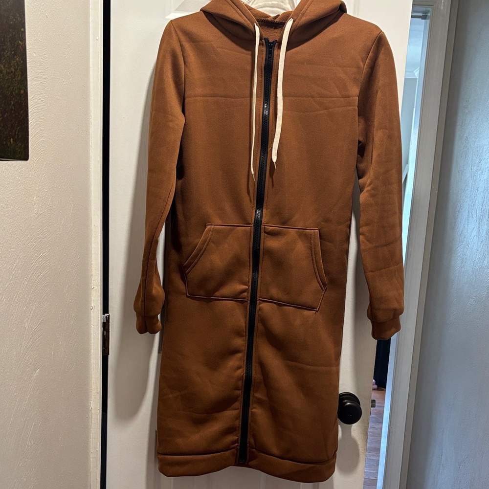 Brown Hooded Women's Jacket